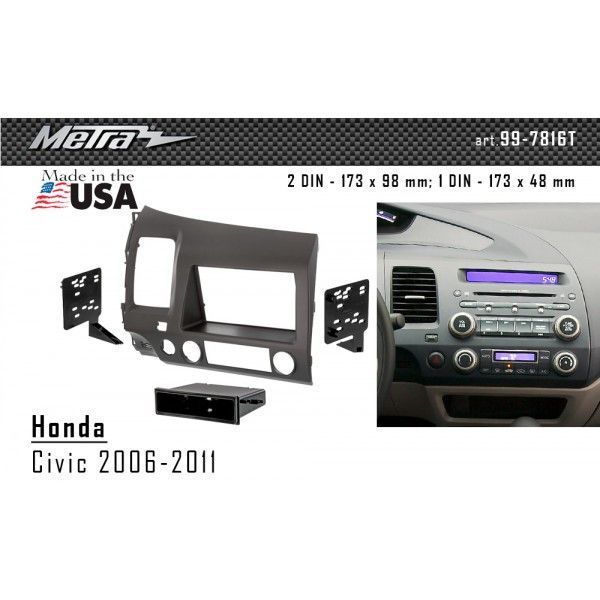 Перехідна рамка Metra 99-7816T для Honda Civic 2006-2011 AV_99-7816T фото
