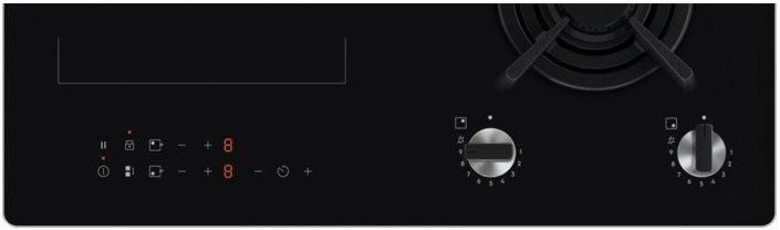 Варочная поверхность Electrolux комбинированная (2 газ + 2 инд), 60см, расширенная зона, чугун, черный RC_KDI641723K фото