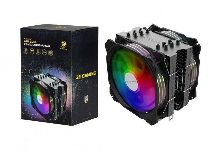 Процессорный кулер 2E Gaming Air Cool AC120D6-ARGB RC_2E-AC120D6-ARGB фото