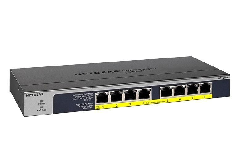Комутатор NETGEAR GS108PP 8xGE PoE, 123Вт, Некерований RC_GS108PP-100EUS фото