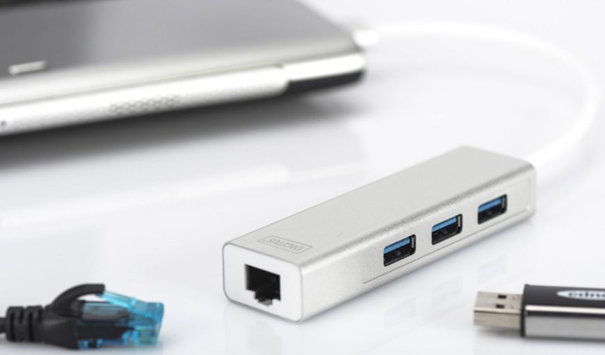 Хаб DIGITUS USB-A > 3xUSB-A/RJ45 RC_DA-70250-1 фото