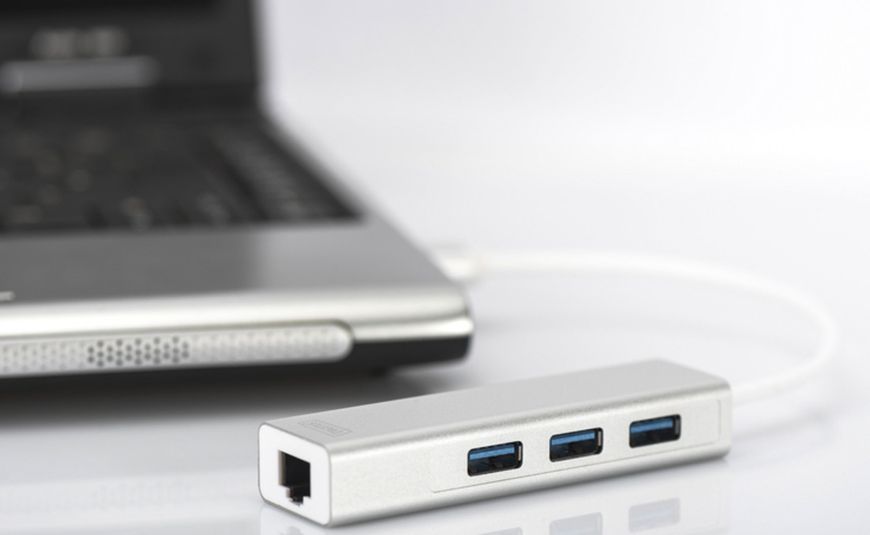Хаб DIGITUS USB-A > 3xUSB-A/RJ45 RC_DA-70250-1 фото