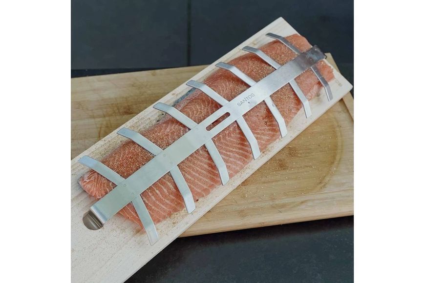 Стійка для риби з кедровою дошкою SANTOS, нержавіюча сталь 236935 GR_011606 фото