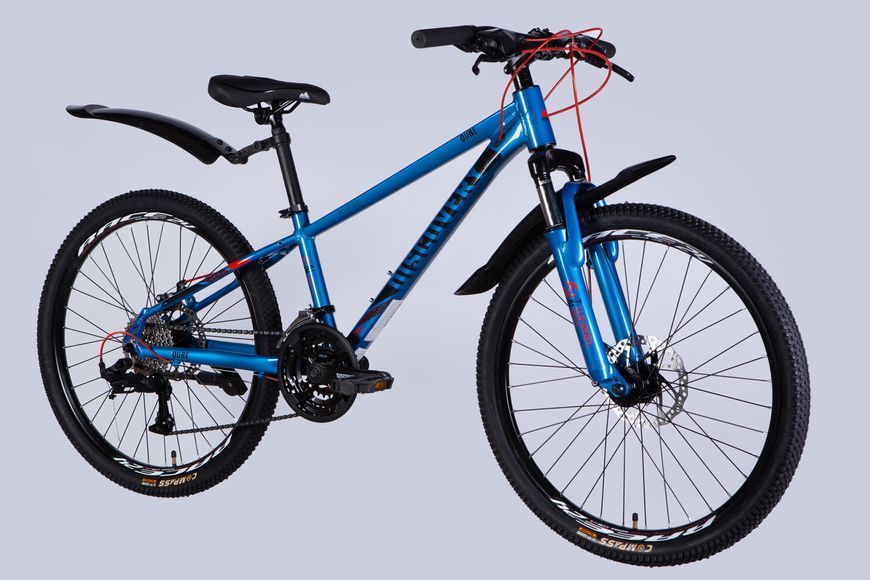 Велосипед AL 24" Discovery QUBE DD CS рама-11,5" синьо-чорний 2025 VT_OPS-DIS-24-337 фото