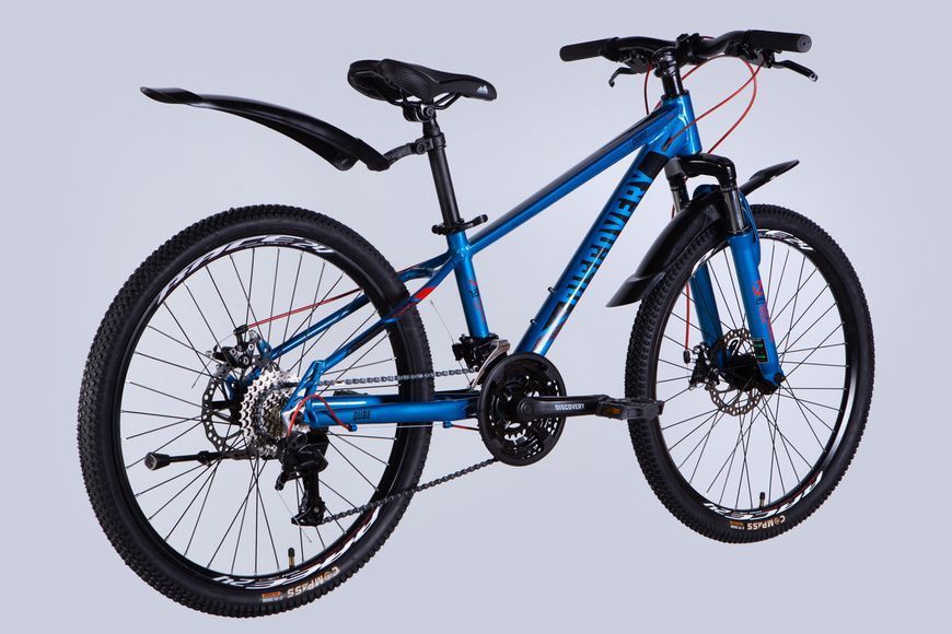 Велосипед AL 24" Discovery QUBE DD CS рама-11,5" синьо-чорний 2025 VT_OPS-DIS-24-337 фото