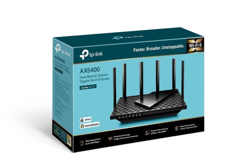 Маршрутизатор TP-LINK ARCHER AX72 AX5400, 4xGE LAN, 1xGE WAN, 1xUSB 3.0, MESH RC_ARCHER-AX72 фото