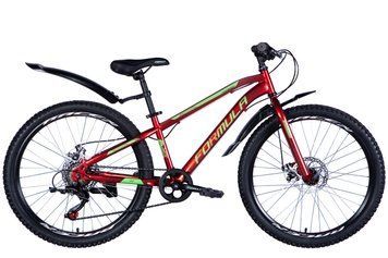 Велосипед високоміцна сталь 24" Formula FOREST рама-12,5" червоний з крилом Pl 2024 VT_OPS-FR-24-394 фото