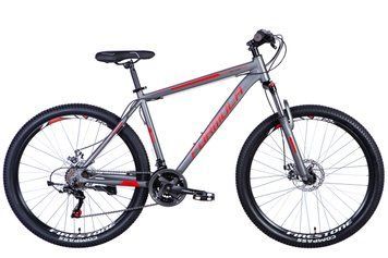 Велосипед алюміній 27.5 Formula MOTION AM DD рама-19" сіро-червоний (матовий) 2024 VT_OPS-FR-27.5-207 фото