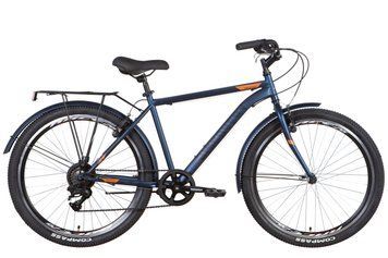 Велосипед ST 26" Discovery PRESTIGE MAN Vbr рама-18" темно-синий (м) с багажником зад St, с крылом St 2022 VT_OPS-DIS-26-464 фото
