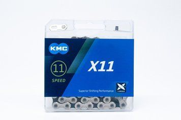 Ланцюг для велосипеда 11 ск. 118зв. silver/black KMC X11 із замком NEW BOX VT_CHA-261 фото