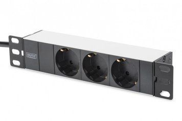 Блок розеток Digitus 10" 1U, 16A, 230V 3xSchuko RC_DN-95411 фото