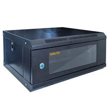 Шафа серверна настінна GEAR 4U 19'' 530x400x240 мм., Чорна (GWMSN-4U) IP_0101 фото