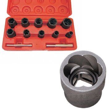 TJG.Набор для откручивания "зализаных" баллонных гаек,3/8"-1/2". 8-21 mm, 10 пред. (B1342) (B1342) OL_00000052586 фото