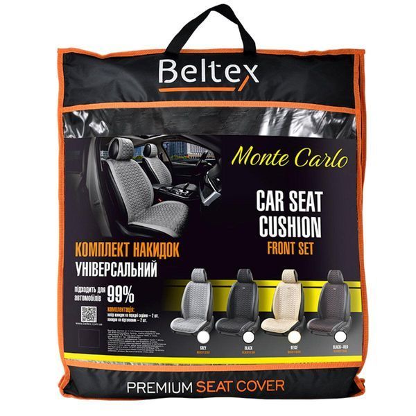 Преміум накидки для передніх сидінь BELTEX Monte Carlo, black 2шт. LI_BX81150 фото