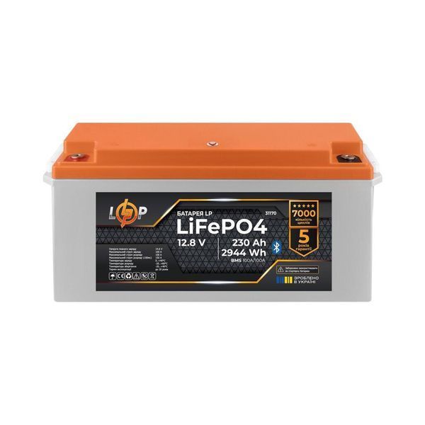 Акумулятор LP LiFePO4 12,8V - 230 Ah (2944Wh) (BMS 100A/100А) пластик Smart BT LP_31170 фото