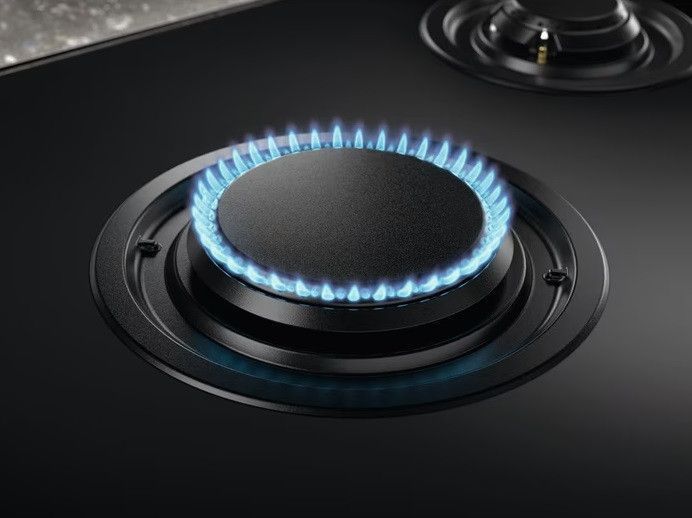 Варильна поверхня Electrolux газова на склі, 75см, чавун, електрон. управління, Hob2Hood, чорний RC_KGG753753K фото