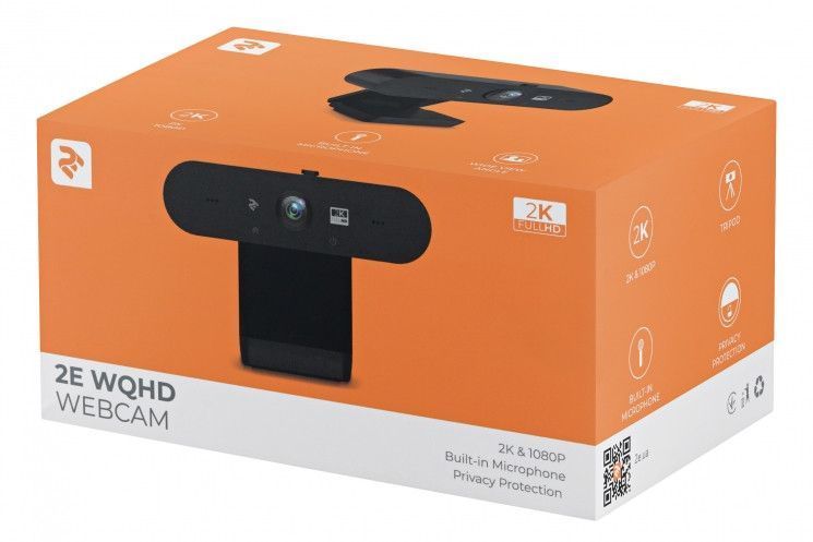 Веб-камера 2E WQHD 2К USB Black RC_2E-WC2K фото