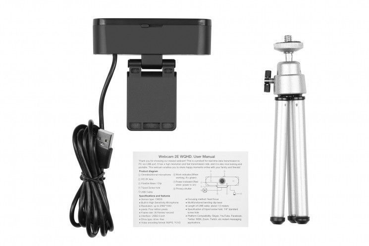 Веб-камера 2E WQHD 2К USB Black RC_2E-WC2K фото