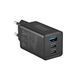 Мережевий зарядний пристрій Brevia ePowerGaN PD65W 2xUSB-C+USB-A чорний LI_44065GDCUB фото 2