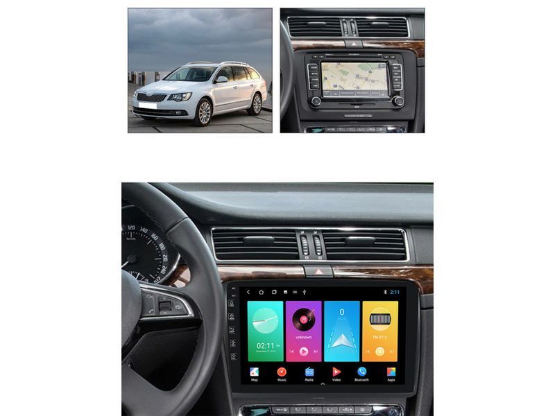 Штатна автомагнітола FORS.auto M200 для Skoda Superb 2 2008-2015 FA_1048-M200 фото