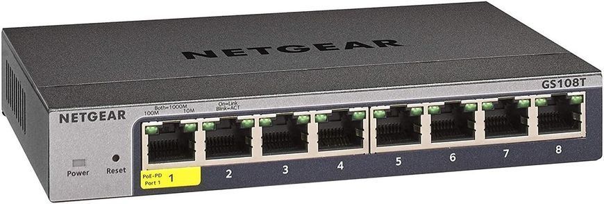 Комутатор NETGEAR GS108T 8xGE, керований L2 RC_GS108T-300PES фото