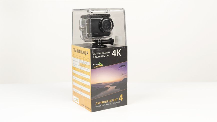 Экшен камера Aspiring Repeat 4 Ultra HD 4K Dual Screen AS_86ASZE21PB фото