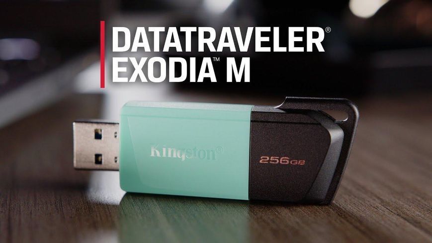 Накопичувач Kingston 256GB USB 3.2 Type-A Gen1 DT Exodia M Black Teal RC_DTXM/256GB фото