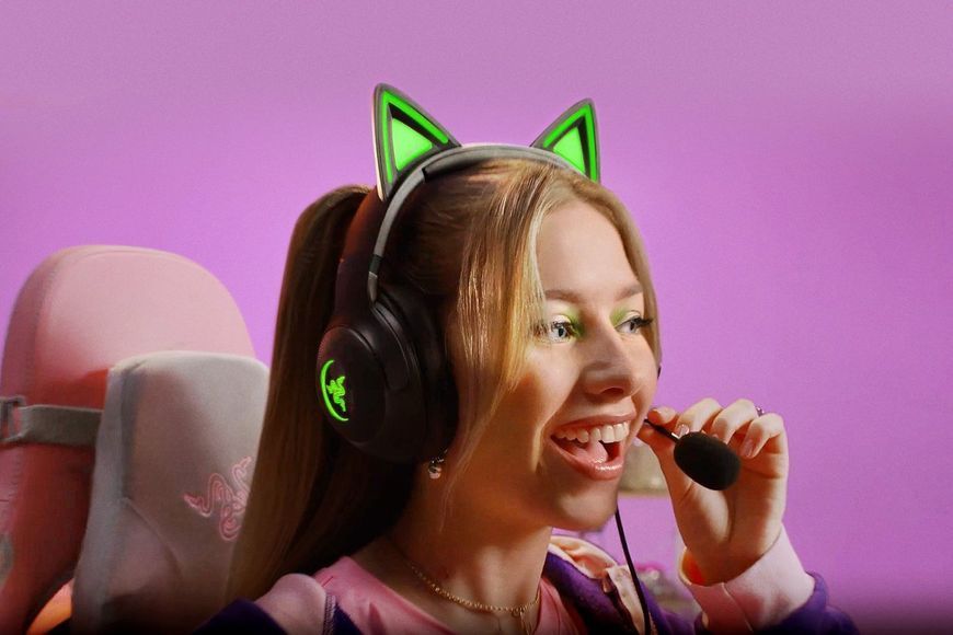 Гарнітура Razer Kraken Kitty V2, RGB, USB, чорний RC_RZ04-04730100-R3M1 фото