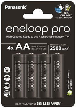 Акумулятор Panasonic Eneloop NI-MH Pro AA 2500 мАг, 4 шт. RC_BK-3HCDE/4CP фото