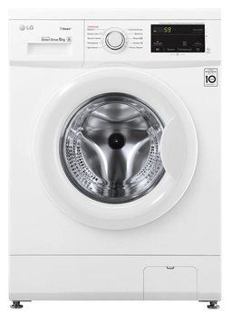Стиральная машина LG фронтальная, 8кг, 1400, A+++, 55см, дисплей, пара, инвертор, белый RC_F4J3TS0W фото