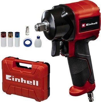 Гайкокрут пневматический Einhell TC-PW 610 Compact, 610Нм, 6.3бар, 142л/мин, М14, 3 головки, кейс, 1.14кг RC_4138965 фото