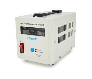 Стабілізатор напруги релейний Conter SVR-PLUS-500VA/375W однофазний, напольного монтажу, LED дисплей, U_29387 фото