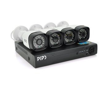 Комплект видеонаблюдения Outdoor 015-4-2MP Pipo 4 уличных камеры, кабеля, блок питания, видеорегистратор U_26412 фото