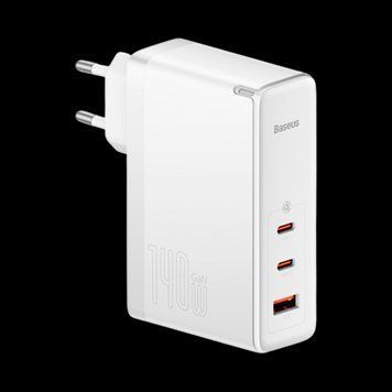 Сітчасте зарядне пристрій Baseus GaN5 Pro 3 порти, USB + Type-C 140W Білий (CCGP100202) LP_20421 фото