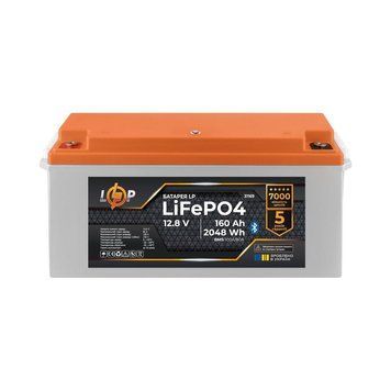 Акумулятор LP LiFePO4 12,8V - 160 Ah (2048Wh) (BMS 100A/80А) пластик Smart BT LP_31169 фото