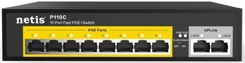 Комутатор Netis P110C 10xFE (8xPoE), 120Вт, Некерований RC_P110C фото