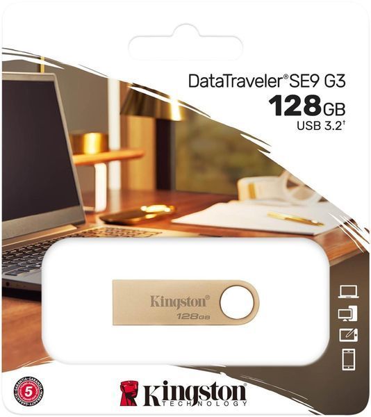 Накопитель Kingston 128GB USB 3.2 Type-A Gen1 DT SE9 G3 RC_DTSE9G3/128GB фото
