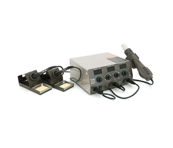 Паяльная станция BAKKU BA-603D+ цифровая индикация, фен, два паяльника (370*280*160) 4.35 кг U_35781 фото