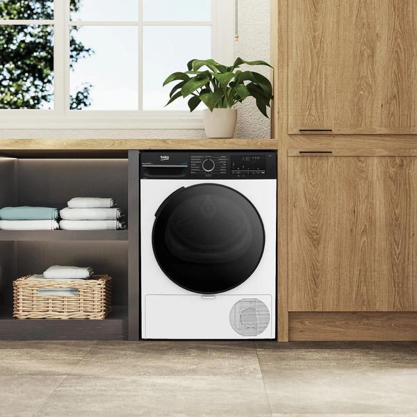 Beko Сушильна машина тепловий насос, 8кг, A++, 60см, дисплей, підсвічування барабана, пар, білий RC_BM3T48239WPBB2 фото