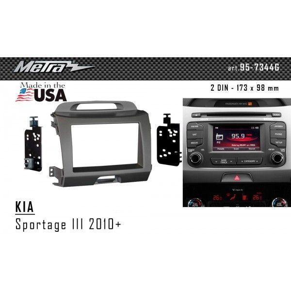 Перехідна рамка Metra 95-7344G для KIA Sportage III 2010-2016 AV_95-7344G фото