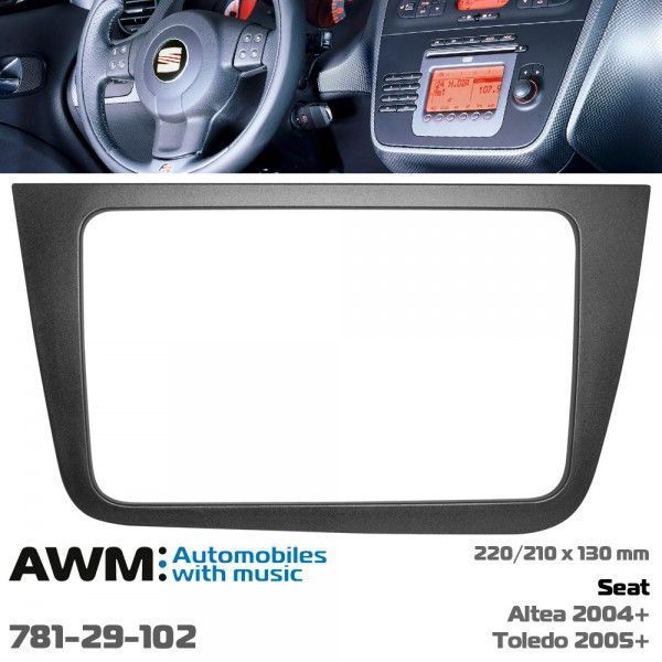 Перехідна рамка AWM 781-29-102 для Seat Altea 2004+, Toledo 2005+ AV_781-29-102 фото