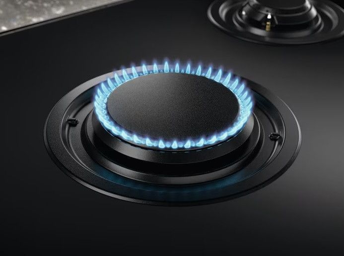 Варочная поверхность Electrolux газовая на стекле, 90см, чугун, электрон. управление, Hob2Hood, черный RC_KGG953753K фото