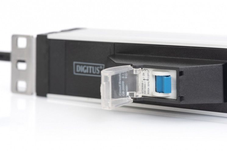 Блок розеток Digitus 1U, 6xSchuko, 16A, 250V, автомат, вилка Schuko RC_DN-95417 фото
