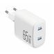 Мережевий зарядний пристрій Brevia ePowerGaN PD65W 2xUSB-C білий LI_44065GDCW фото 1