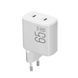 Мережевий зарядний пристрій Brevia ePowerGaN PD65W 2xUSB-C білий LI_44065GDCW фото 3