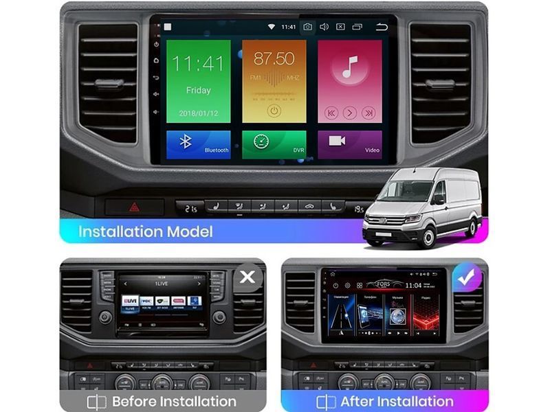 Штатна автомагнітола FORS.auto M200 для Volkswagen Crafter (10.1 inch) 2017+ FA_0131-M200 фото