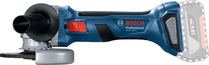 Bosch Набір із двох акумуляторних інструментів 18В шліфувальна машина кутова GWS180-LI дриль-шуруповерт GSB 18V-50 RC_0.615.990.M8S фото