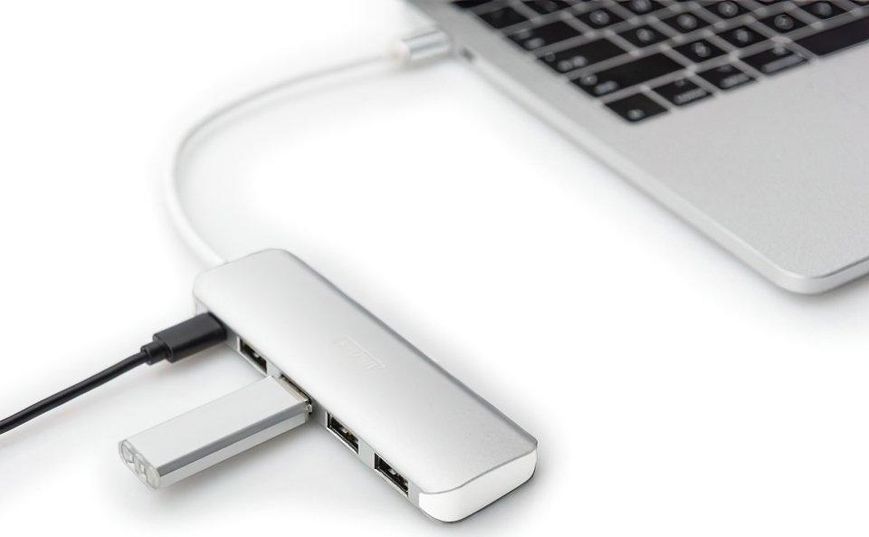 Digitus Концентратор USB Type-C, 4xUSB 3.0 + функція зарядного пристрою RC_DA-70242-1 фото