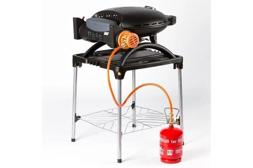 Портативний переносний газовий гриль O-GRILL 500, чорний + шланг у подарунок! GR_008287 фото