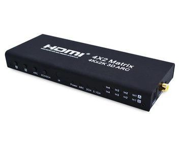 HDMI спліттер Voltronic Matrix 4X2, якістю 4K, 2K, 3D (розмір 220*168*53) вага 0.6 кг U_15615 фото